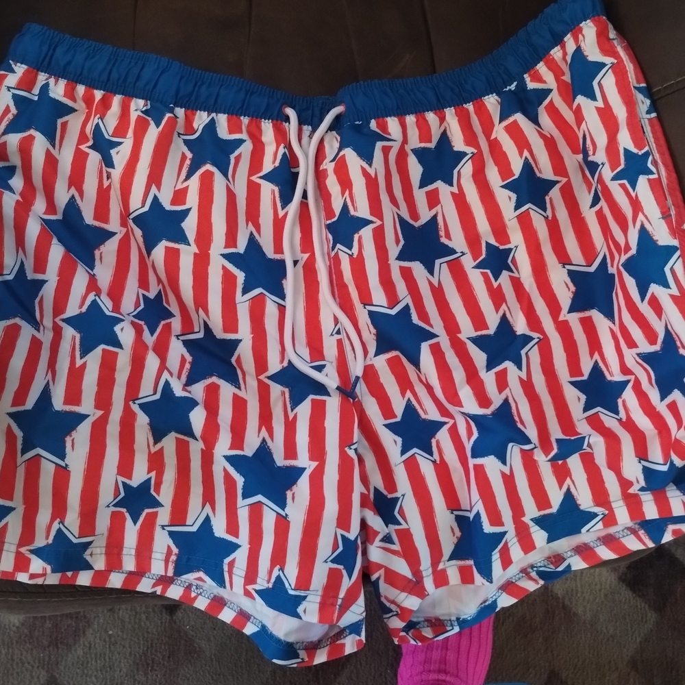 Patriotic Star Swim Trunks